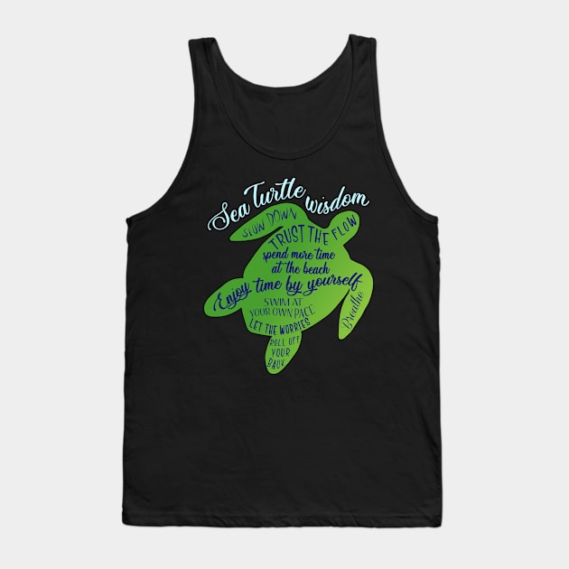 Sea Turtle Wisdom Tank Top by T-Shirt.CONCEPTS